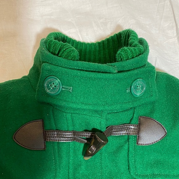 Tommy Hilfiger Wool-blend Stylish Pea Coat in Vibrant Kelly Green - women-M - Picture 14 of 15